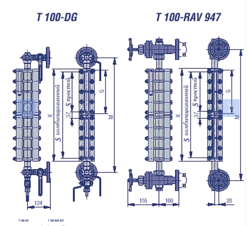 Указатель уровня жидкости Klinger T 100-DG T 100-RAV | ГК Кварц-Пром