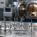 Стеклянные изоляторы "слезки" общий вид на подложке