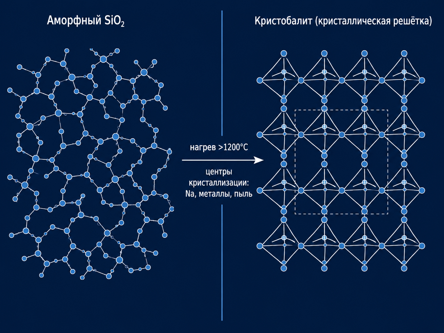 Девитрификация кварцевого стекла