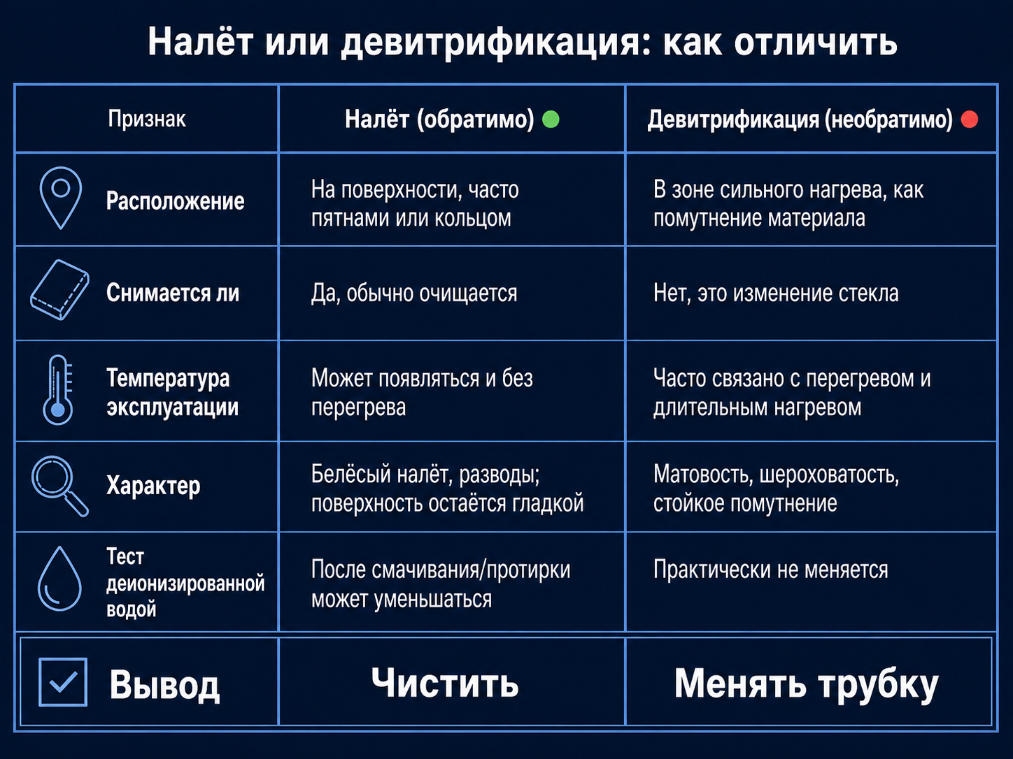 Диагностика помутнения кварцевого стекла