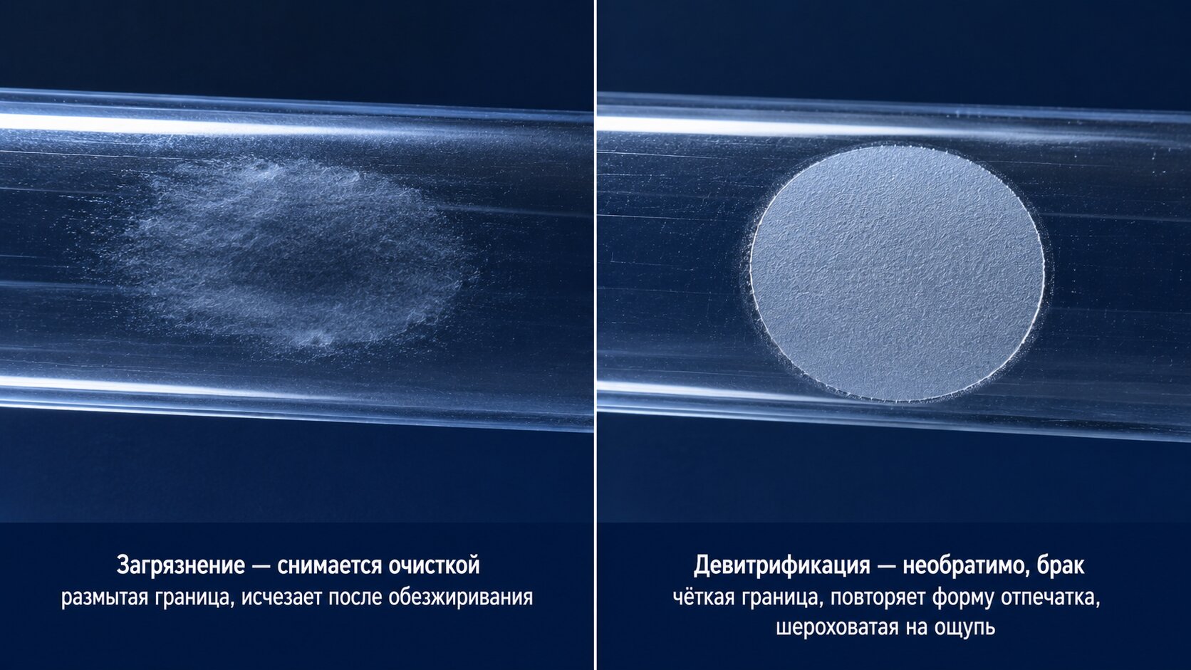 Загрязнение и девитрификация кварцевого стекла